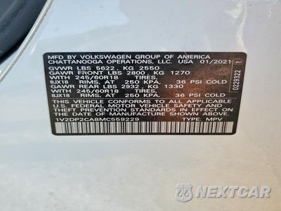 Zdjęcie 13 z 13 samochodu: 2021 VOLKSWAGEN ATLAS SE VIN:1V2DP2CA8MC559229 - miniatura