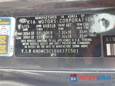 Zdjęcie 13 z 13 samochodu: 2016 KIA SEDONA SX VIN:KNDMC5C16G6171501 - miniatura