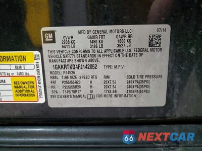 Zdjęcie 13 z 13 samochodu: 2015 GMC ACADIA DENALI VIN:1GKKRTKD4FJ142052 - miniatura