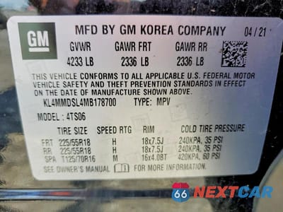 Zdjęcie 13 z 13 samochodu: 2021 BUICK ENCORE GX SELECT VIN:KL4MMDSL4MB178700 - miniatura