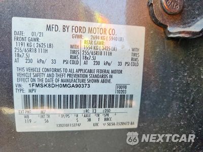 Zdjęcie 14 z 14 samochodu: 2021 FORD EXPLORER XLT VIN:1FMSK8DH0MGA90373 - miniatura