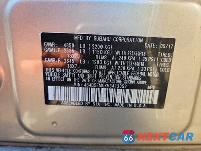 Zdjęcie 13 z 13 samochodu: 2017 SUBARU OUTBACK 3.6R LIMITED VIN:4S4BSENCXH3413052 - miniatura