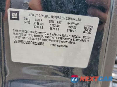 Zdjęcie 12 z 12 samochodu: 2013 CHEVROLET IMPALA LTZ VIN:2G1WC5E30D1252805 - miniatura