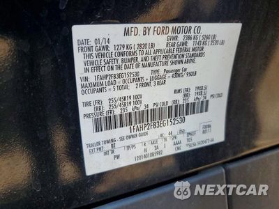 Zdjęcie 13 z 13 samochodu: 2014 FORD TAURUS LIMITED VIN:1FAHP2F83EG152530 - miniatura