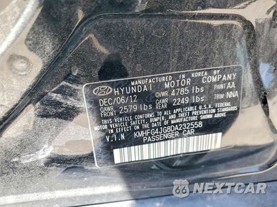 Zdjęcie 12 z 12 samochodu: 2013 HYUNDAI AZERA BASE VIN:KMHFG4JG8DA232558 - miniatura