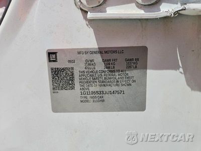 Zdjęcie 12 z 12 samochodu: 2018 CHEVROLET IMPALA VIN:1G1105S33JU147571 - miniatura