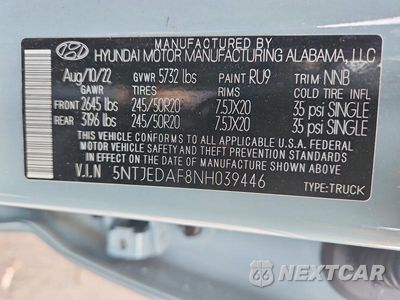 Zdjęcie 14 z 14 samochodu: 2022 HYUNDAI SANTA CRUZ LIMITED VIN:5NTJEDAF8NH039446 - miniatura