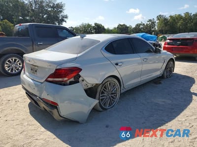 Trzecie zdjęcie samochodu z tyłu: 2020 GENESIS G70 ELITE VIN:KMTG34LA7LU063712 - miniatura