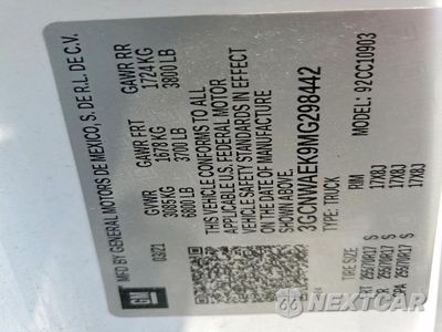 Zdjęcie 12 z 12 samochodu: 2021 CHEVROLET SILVERADO C1500 VIN:3GCNWAEK9MG298442 - miniatura