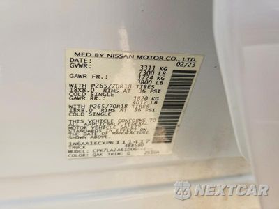 Zdjęcie 12 z 12 samochodu: 2023 NISSAN TITAN S VIN:1N6AA1ECXPN111417 - miniatura
