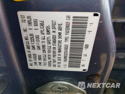 Zdjęcie 12 z 12 samochodu: 2007 HONDA ACCORD SE VIN:1HGCM56327A106021 - miniatura