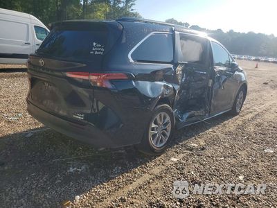 Trzecie zdjęcie samochodu z tyłu: 2022 TOYOTA SIENNA XLE VIN:5TDYRKECXNS116897 - miniatura