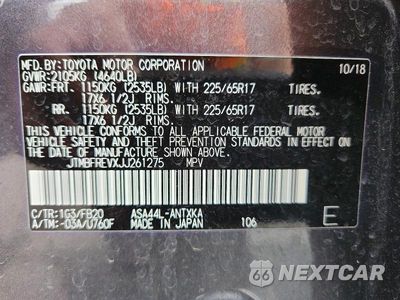 Zdjęcie 14 z 14 samochodu: 2018 TOYOTA RAV4 LE VIN:JTMBFREVXJJ261275 - miniatura