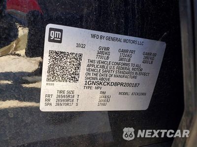 Zdjęcie 12 z 12 samochodu: 2023 CHEVROLET SUBURBAN K1500 LT VIN:1GNSKCKD8PR200187 - miniatura