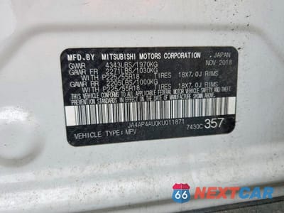 Zdjęcie 13 z 13 samochodu: 2019 MITSUBISHI OUTLANDER SPORT SE VIN:JA4AP4AU0KU011871 - miniatura