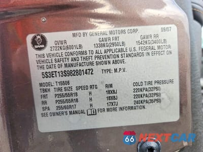 Zdjęcie 12 z 12 samochodu: 2008 SAAB 9-7X 4.2I VIN:5S3ET13S982801472 - miniatura