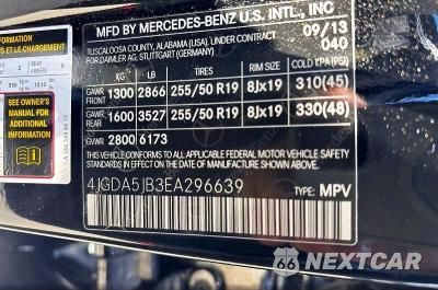 Zdjęcie 10 z 13 samochodu: 2014 MERCEDES-BENZ ML 350 VIN:4JGDA5JB3EA296639 - miniatura