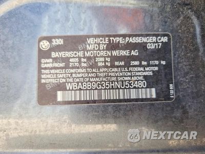 Zdjęcie 12 z 12 samochodu: 2017 BMW 330 I VIN:WBA8B9G35HNU53480 - miniatura