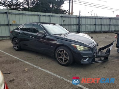 Czwarte zdjęcie samochodu z boku: 2018 INFINITI Q50 3.0T LUXE VIN:JN1EV7AR9JM611106 - miniatura