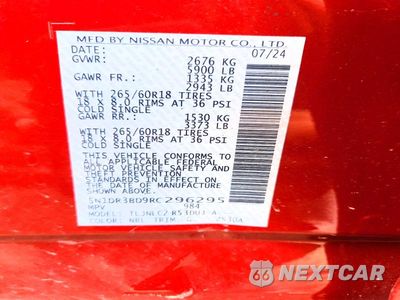 Zdjęcie 13 z 13 samochodu: 2024 NISSAN PATHFINDER ROCK CREEK VIN:5N1DR3BD9RC296295 - miniatura