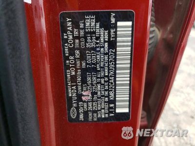 Zdjęcie 12 z 12 samochodu: 2019 HYUNDAI TUCSON SE VIN:KM8J2CA47KU957072 - miniatura