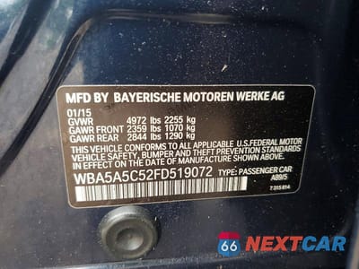 Zdjęcie 12 z 12 samochodu: 2015 BMW 528 I VIN:WBA5A5C52FD519072 - miniatura