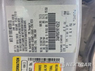 Zdjęcie 12 z 12 samochodu: 2017 FORD FUSION SE VIN:3FA6P0HD7HR142652 - miniatura
