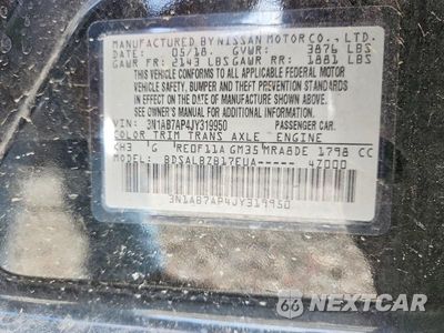 Zdjęcie 13 z 13 samochodu: 2018 NISSAN SENTRA S VIN:3N1AB7AP4JY319950 - miniatura
