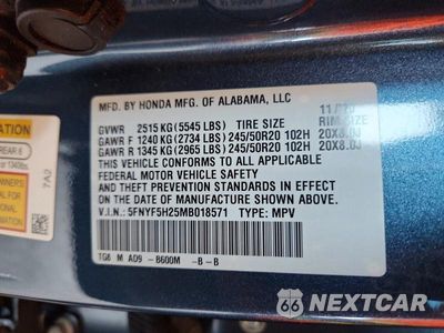 Zdjęcie 13 z 13 samochodu: 2021 HONDA PILOT SE VIN:5FNYF5H25MB018571 - miniatura