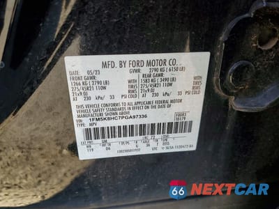 Zdjęcie 14 z 14 samochodu: 2023 FORD EXPLORER PLATINUM VIN:1FM5K8HC7PGA97336 - miniatura