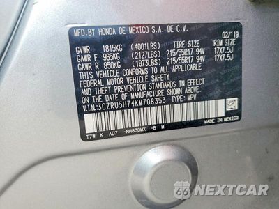 Zdjęcie 13 z 13 samochodu: 2019 HONDA HR-V EXL VIN:3CZRU5H74KM708353 - miniatura