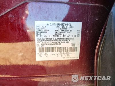 Zdjęcie 12 z 12 samochodu: 2021 FORD EDGE SEL VIN:2FMPK4J93MBA58455 - miniatura