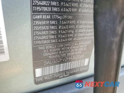 Zdjęcie 12 z 12 samochodu: 2017 LAND ROVER RANGE ROVER HSE VIN:SALGS2FV2HA352048 - miniatura