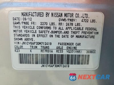 Zdjęcie 13 z 13 samochodu: 2013 INFINITI G37 SEDAN JOURNEY VIN:JN1CV6AP3DM712419 - miniatura