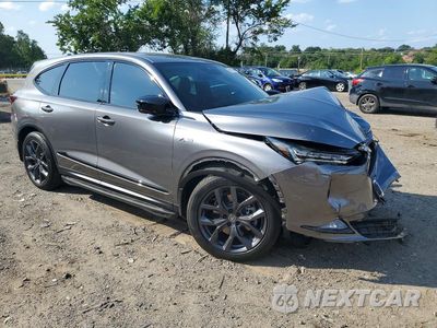 Czwarte zdjęcie samochodu z boku: 2023 ACURA MDX A-SPEC VIN:5J8YE1H03PL035978 - miniatura
