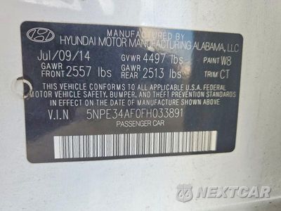 Zdjęcie 12 z 12 samochodu: 2015 HYUNDAI SONATA LIMITED VIN:5NPE34AF0FH033891 - miniatura