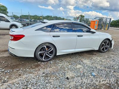 Trzecie zdjęcie samochodu z tyłu: 2018 HONDA ACCORD SPORT VIN:1HGCV1F33JA137209 - miniatura