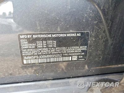 Zdjęcie 12 z 12 samochodu: 2021 BMW 330XE VIN:3MW5P9J08M8B95052 - miniatura