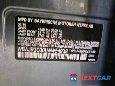 Zdjęcie 12 z 12 samochodu: 2020 BMW 530 I VIN:WBAJR3C00LWW54938 - miniatura