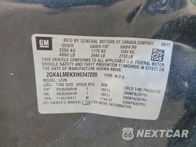 Zdjęcie 14 z 14 samochodu: 2017 GMC TERRAIN SLE VIN:2GKALMEKXH6347209 - miniatura