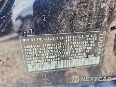 Zdjęcie 12 z 12 samochodu: 2022 VOLKSWAGEN JETTA SEL VIN:3VWGM7BU9NM031566 - miniatura