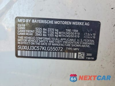Zdjęcie 13 z 13 samochodu: 2019 BMW X4 XDRIVE30I VIN:5UXUJ3C57KLG55072 - miniatura