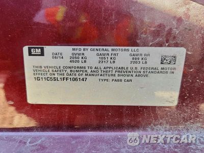 Zdjęcie 13 z 13 samochodu: 2015 CHEVROLET MALIBU 1LT VIN:1G11C5SL1FF106147 - miniatura