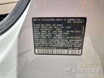 Zdjęcie 14 z 14 samochodu: 2024 VOLKSWAGEN ATLAS SE VIN:1V2LR2CA5RC573053 - miniatura
