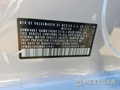 Zdjęcie 12 z 12 samochodu: 2021 VOLKSWAGEN GOLF VIN:3VWG57AU8MM012584 - miniatura