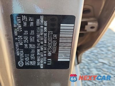 Zdjęcie 13 z 13 samochodu: 2012 HYUNDAI ACCENT GS VIN:KMHCT5AE8CU037723 - miniatura