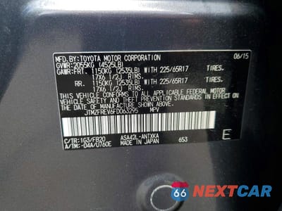 Zdjęcie 13 z 13 samochodu: 2015 TOYOTA RAV4 LE VIN:JTMZFREV6FD063295 - miniatura