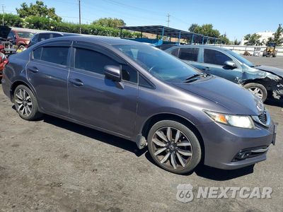 Czwarte zdjęcie samochodu z boku: 2015 HONDA CIVIC EXL VIN:19XFB2F94FE014974 - miniatura