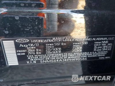 Zdjęcie 13 z 13 samochodu: 2023 HYUNDAI SANTA FE XRT VIN:5NMS64AJ4PH490586 - miniatura