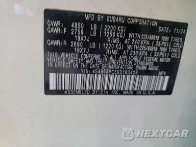 Zdjęcie 13 z 13 samochodu: 2025 SUBARU OUTBACK TOURING VIN:4S4BTAPC5S3183429 - miniatura